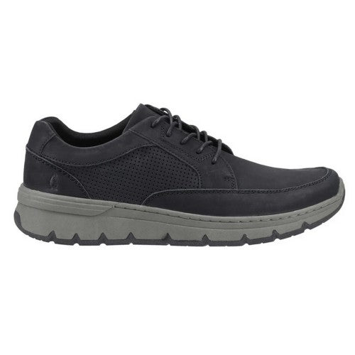 Front - Hush Puppies Mens Nelson Leather Lace Up Trainers