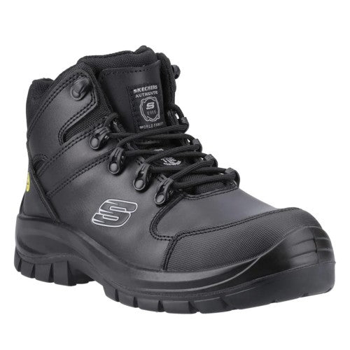 Front - Skechers Mens Trophus Kilram Leather Wear to Work Safety Boots