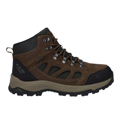 Front - Hi-Tec Mens Bandera Expedition Suede Mid Cut Wide Boots