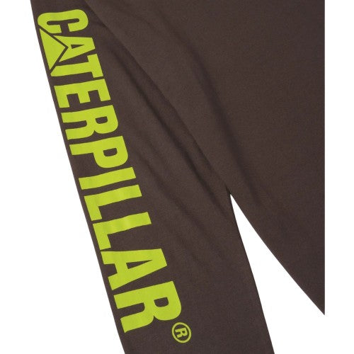 Front - Caterpillar Mens Trademark Banner Long-Sleeved T-Shirt