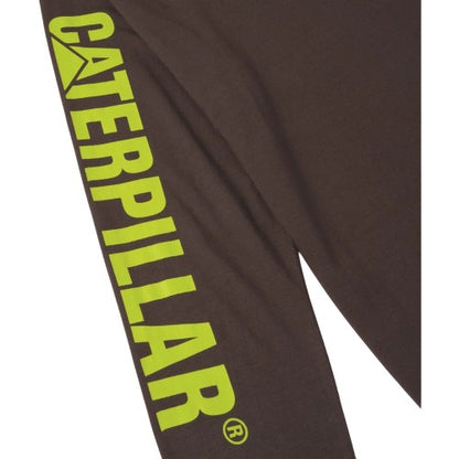 Front - Caterpillar Mens Trademark Banner Long-Sleeved T-Shirt