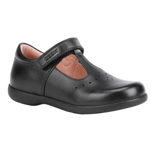 Front - Geox Girls Naimara Leather Ballerina Flats