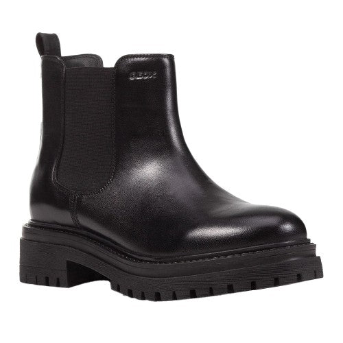 Front - Geox Womens/Ladies D Iridea B Leather Ankle Boots
