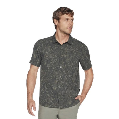 Front - Skechers Mens Go Walk Air Printed Short-Sleeved Shirt