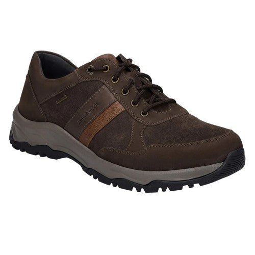 Dark Blue-Dark Blue - Front - Josef Seibel Mens Leroy 56 Leather Trainers