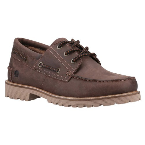 Front - Sperry Mens Houston Leather Boat Shoes