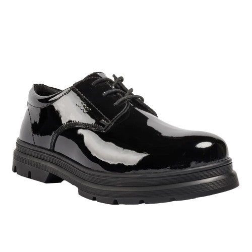 Front - POD Girls Irene Leather School Shoes
