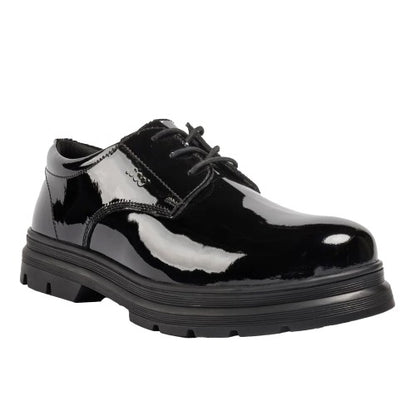 Front - POD Girls Irene Leather School Shoes