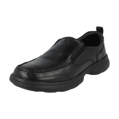 Front - Hush Puppies Mens Harold Leather Slip-on Flats