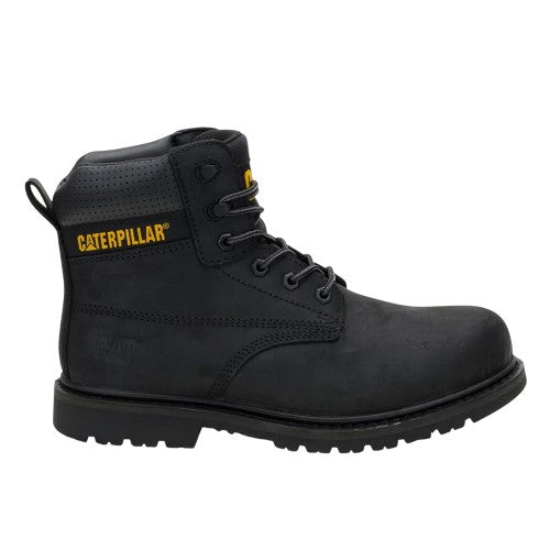 Front - Caterpillar Mens Silva Leather Lace Up Work Boots