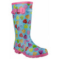 Front - Cotswold Childrens Button Heart Wellies / Girls Boots