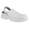 Front - Amblers FS512 Unisex White Clog Safety Shoes