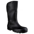 Front - Dunlop Devon Unisex Black Safety Wellington Boots