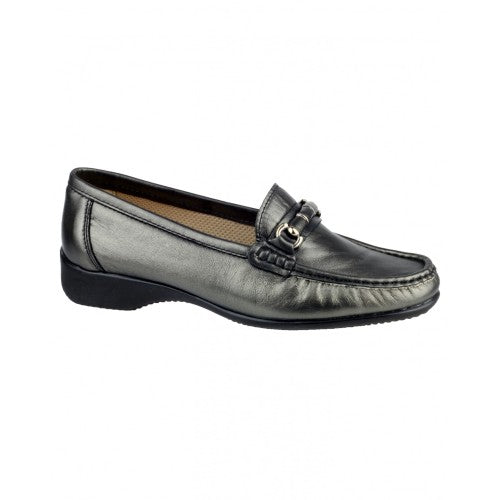 Front - Cotswold Barrington Ladies Loafer Slip On Shoes