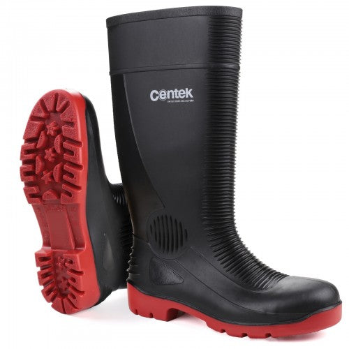 Front - Centek Unisex FS338 Compactor Waterproof Safety Wellington Boots