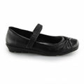 Black - Back - US Brass Childrens Girls Claire Touch Fastening Bar Shoe
