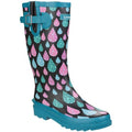 Front - Cotswold Womens/Ladies Burghley Pull On Patterned Wellington Boots