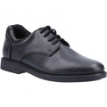 Front - Hush Puppies Boys Tim Leather School Shoe