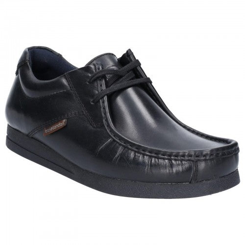 Front - Base London Mens Leather Event Waxy Lace Up Shoe