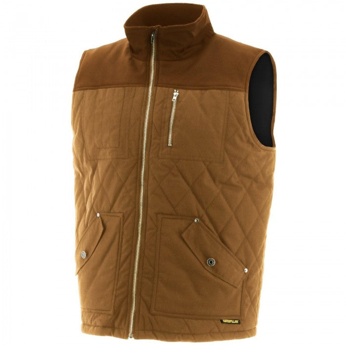 Front - Caterpillar Mens Waxed Sleeveless Vest