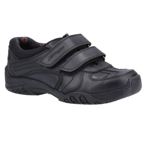 Front - Hush Puppies Boys Jezza 2 Leather School Shoes
