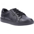 Front - Hush Puppies Boys Sam Leather School Shoes