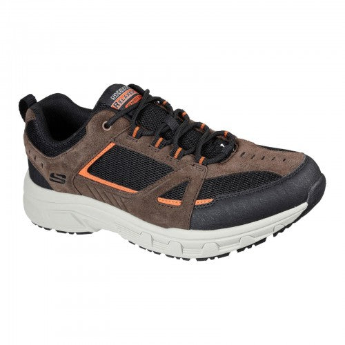 Front - Skechers Mens Oak Canyon Duelist Leather Trainers