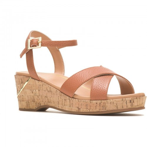 Front - Hush Puppies Womens/Ladies Maya Quarter Leather Wedge Sandals