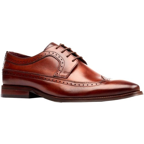 Front - Base London Mens Havisham Leather Derby Shoes