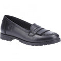 Front - Hush Puppies Girls Emer Leather School Shoes