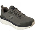 Front - Skechers Mens D´Lux Walker Bersaga Leather Relaxed Fit Trainers