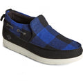Front - Sperry Mens Moc Sider Buffalo Checked Shoes