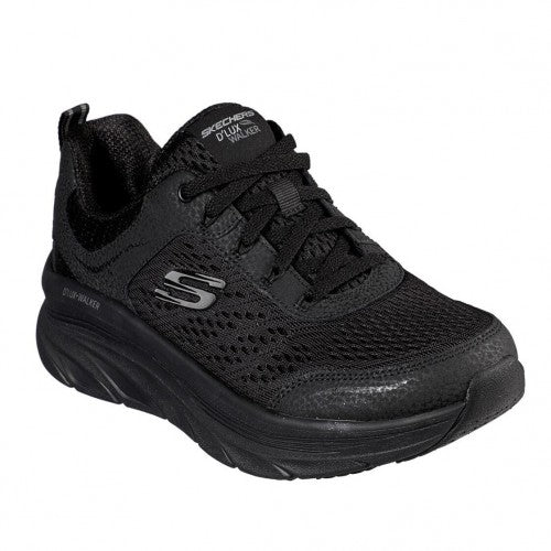 Front - Skechers Womens/Ladies D´Lux Walker Leather Relaxed Fit Walking Shoes