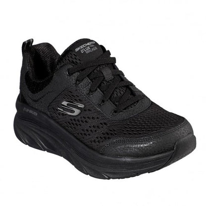 Front - Skechers Womens/Ladies D´Lux Walker Leather Relaxed Fit Walking Shoes