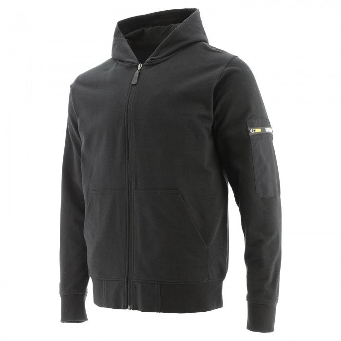Front - Caterpillar Mens Loop Back Full Zip Hoodie