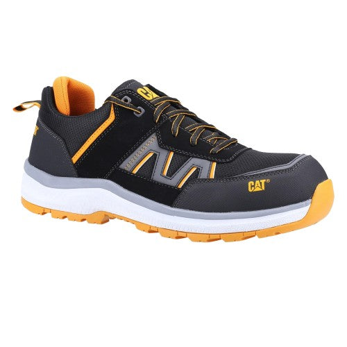 Front - Caterpillar Mens Accelerate Leather Safety Trainers