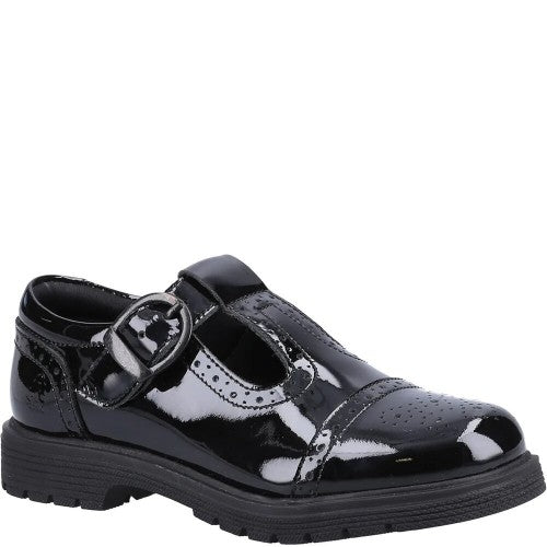 Front - Hush Puppies Girls Paloma Suede School Shoes