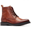 Front - Base London Mens Peyton Leather Combat Boots
