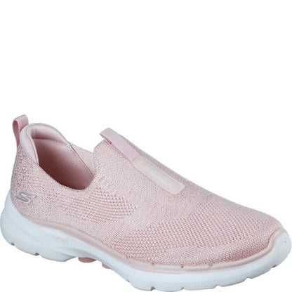 Front - Skechers Womens/Ladies Go Walk 6 Glimmering Trainers