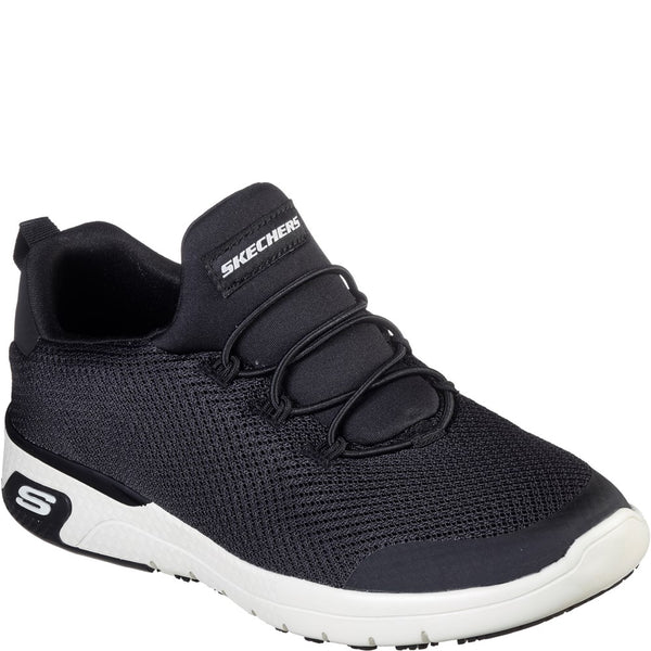 Black-White - Front - Skechers Womens-Ladies Marsing-Waiola SR Safety Shoes