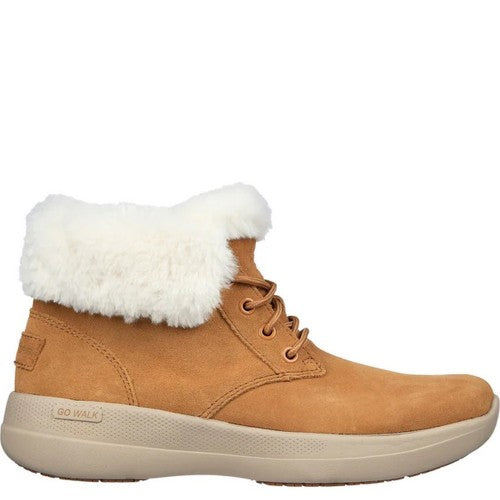 Skechers Womens/Ladies Go Walk Stability Comfy Days Suede Ankle