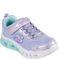 Front - Skechers Girls Flutter Heart Lights Bring Sparkle Trainers