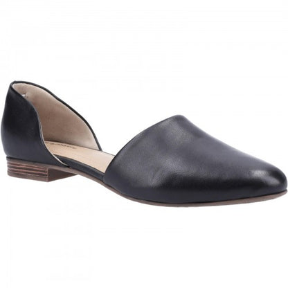 Front - Hush Puppies Womens/Ladies Makeda D´Orsay Leather Flat Pumps