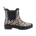 Front - Hush Puppies Womens/Ladies Minnie Leopard Print Wellington Boots