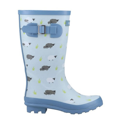 Front - Cotswold Childrens/Kids Farmyard Sheep Wellington Boots
