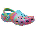 Front - Crocs Unisex Adult Marble Effect Classic Clogs