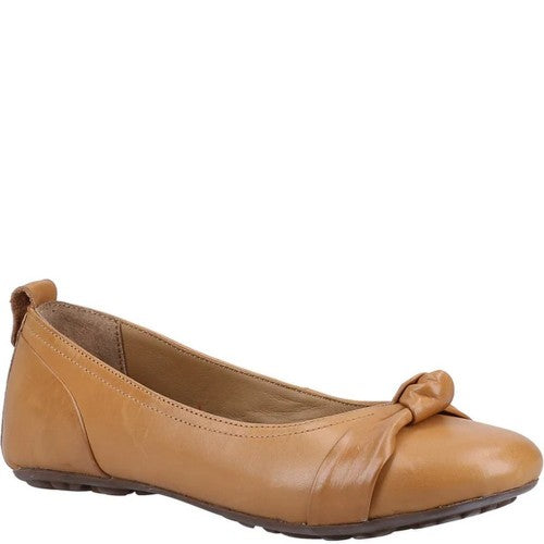 Front - Hush Puppies Womens/Ladies Jada Knot Ballerina Leather Pumps