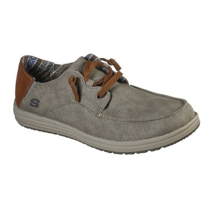 Front - Skechers Mens Melson Planon Suede Casual Shoes