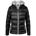 Front - James and Nicholson Womens/Ladies Hooded Down Jacket
