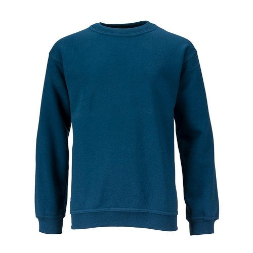 Front - James and Nicholson Childrens/Kids Round Heavy Sweatshirt